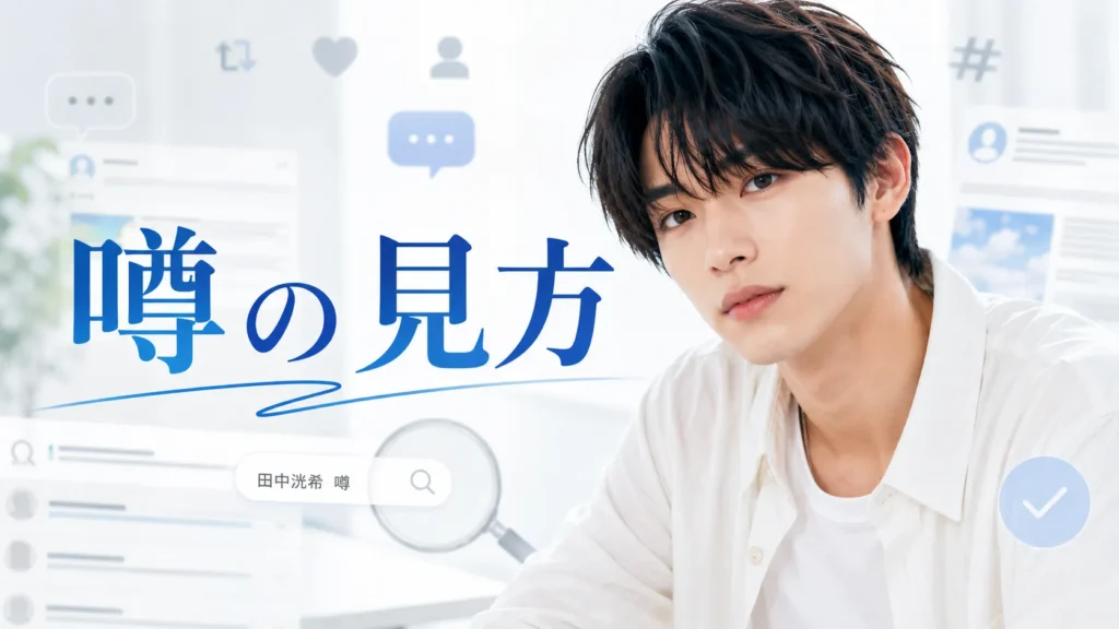 SNS・まとめサイトで出る田中洸希さんの噂の見方