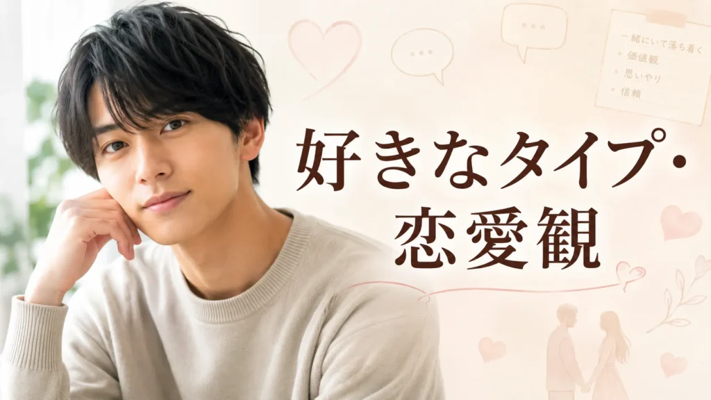 松村和哉の好きなタイプと恋愛観