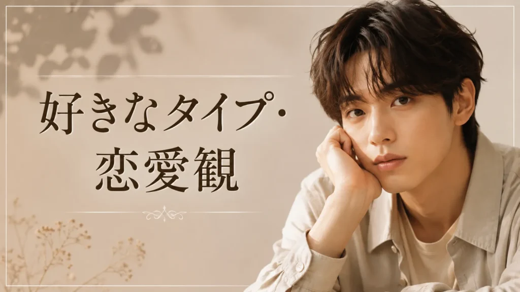 松村和哉の好きなタイプ・恋愛観を確認するイメージ