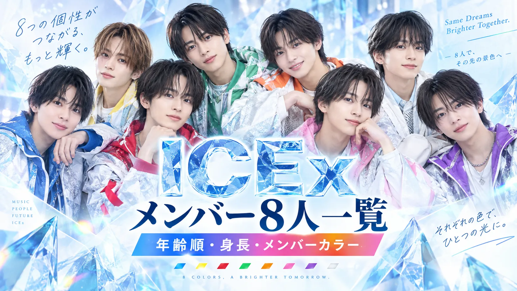 ICExメンバー8人一覧｜年齢順・身長・メンバーカラー・プロフィール