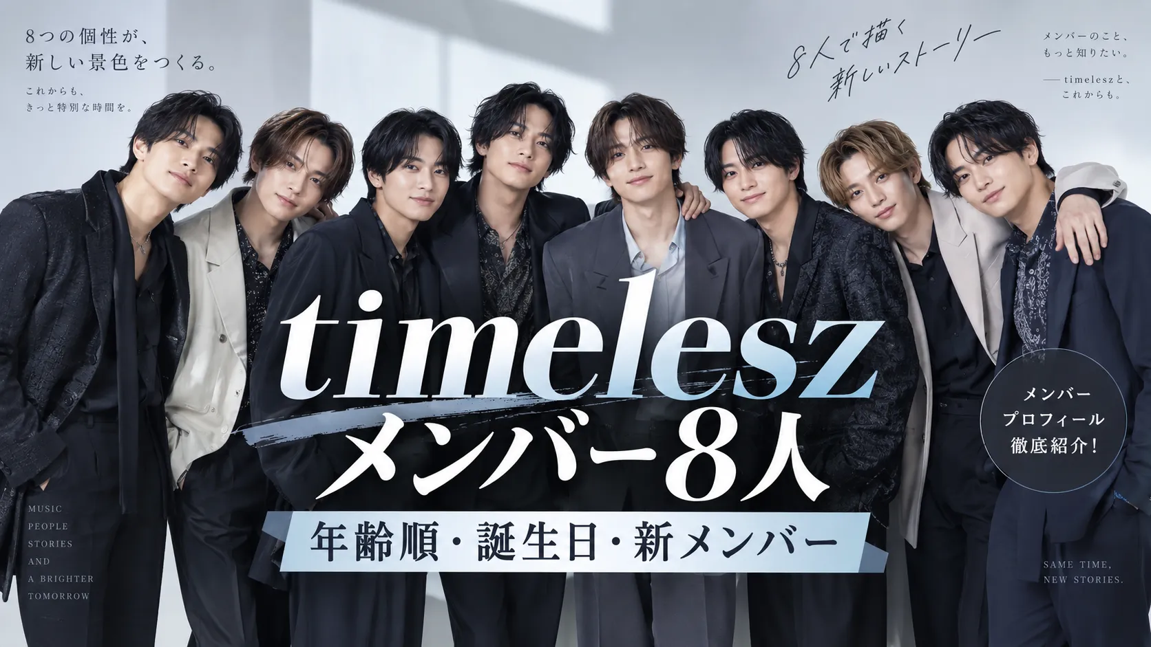 timeleszメンバー8人は誰？年齢順・新メンバー5人・プロフィールまとめ