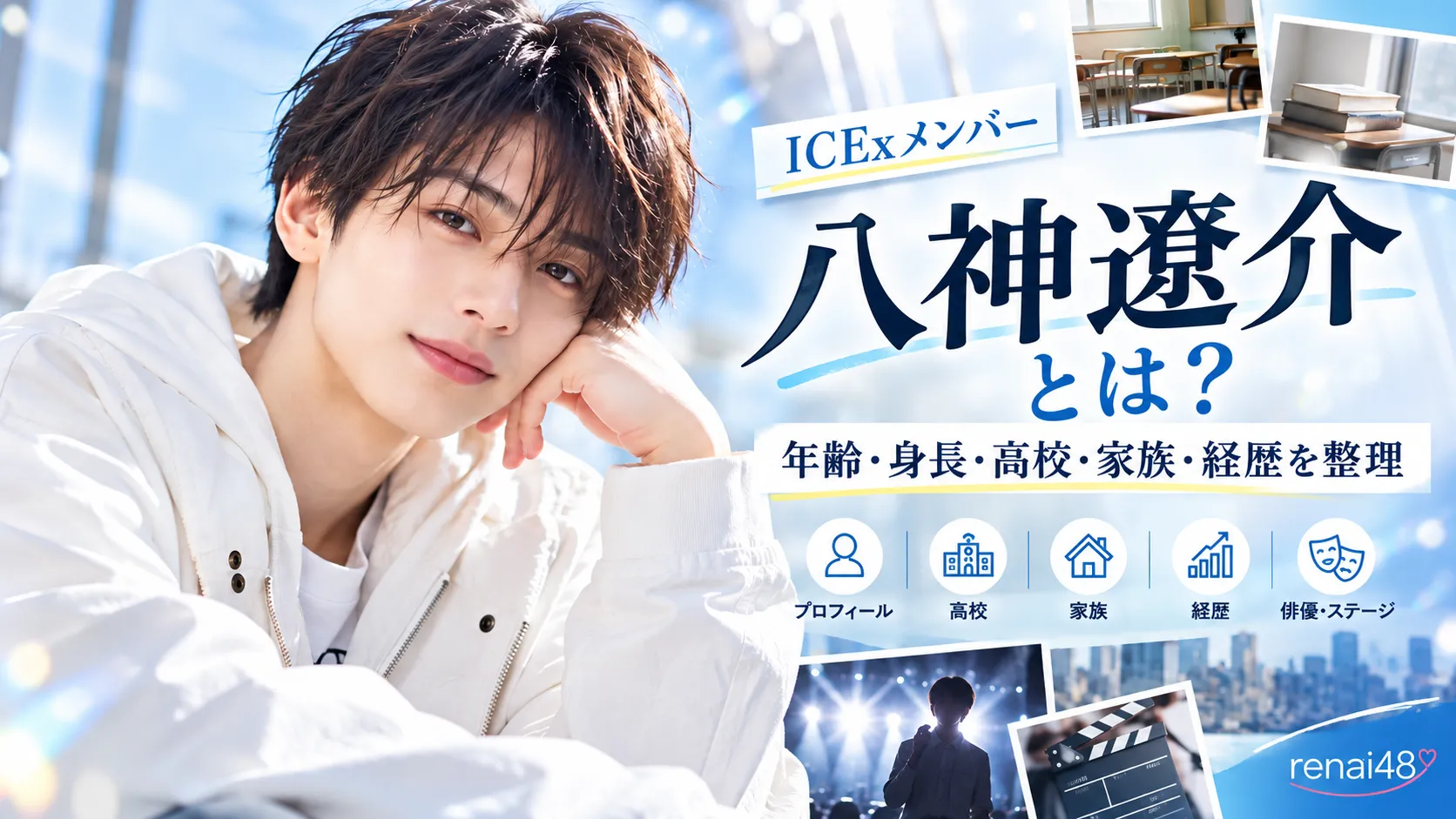 八神遼介とは？年齢・身長・高校・家族・ICExでの経歴と出演作